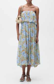MANGO Floral Blouson Sundress