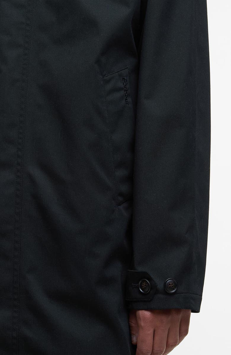 Barbour Lorig Waterproof Raincoat, Alternate, color, Black