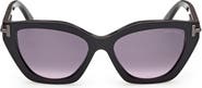 TOM FORD Icon 55mm Gradient Cat Eye Sunglasses