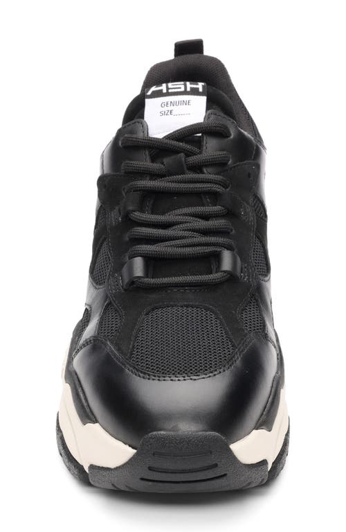 Ash Born Wedge Sneaker In Black