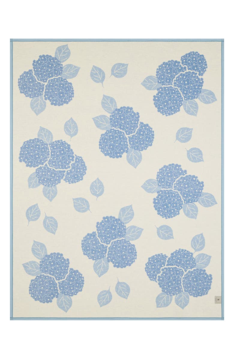 ChappyWrap Hydrangeas Bluebell Throw Blanket, Alternate, color, Blue
