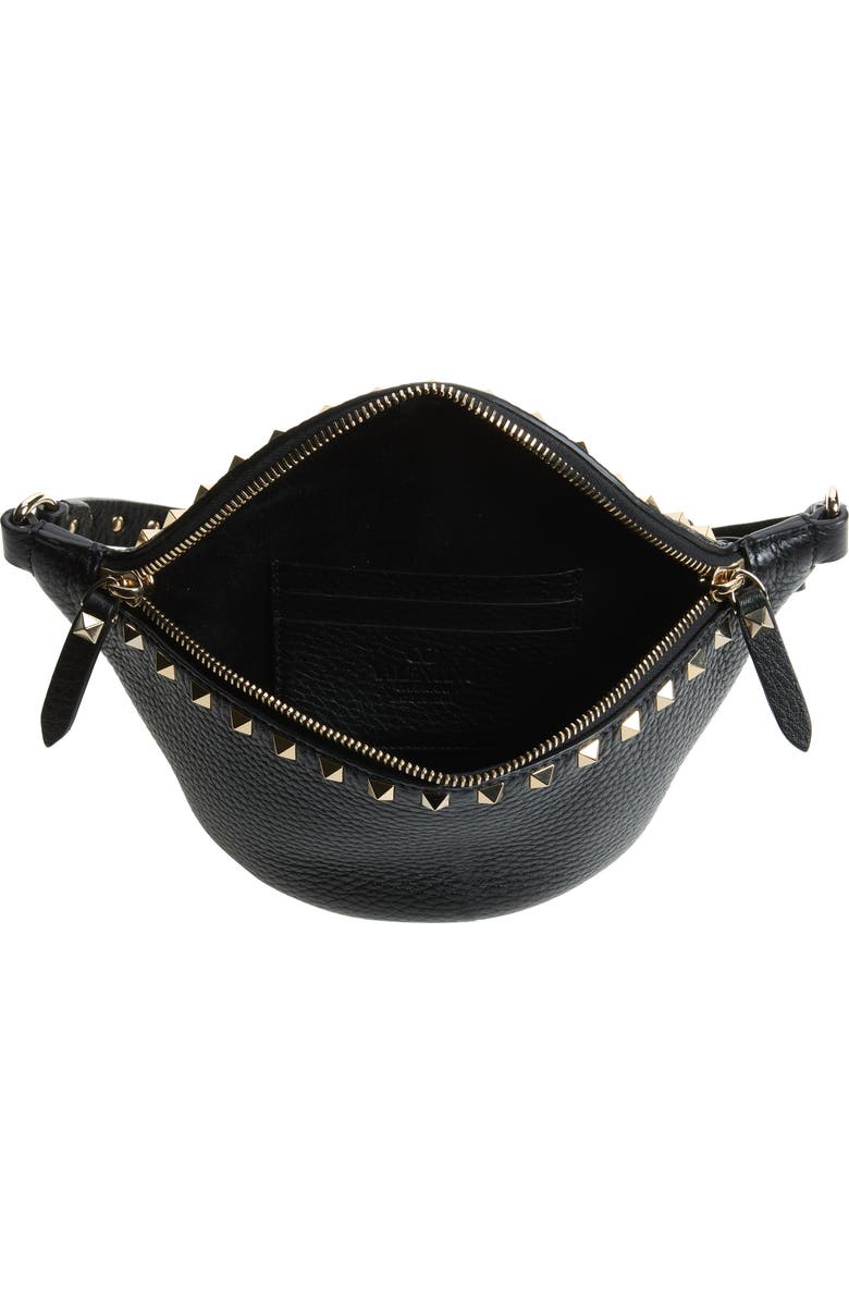 Valentino Garavani Rockstud Leather Belt Bag, Alternate, color,