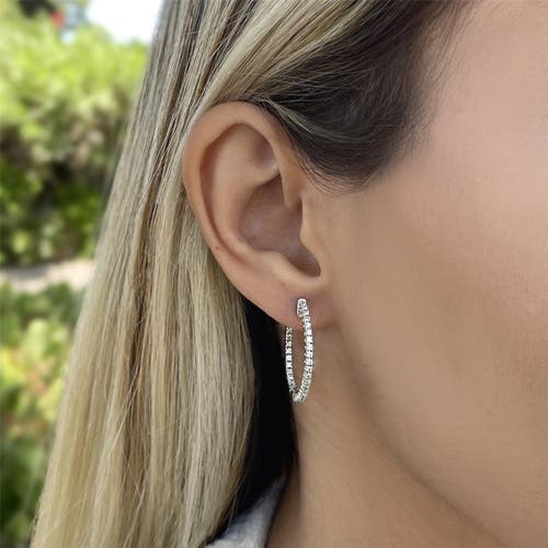 Anna Zuckerman Inside Out 1 Carat Diamond Crystalline Hoops In Platinum