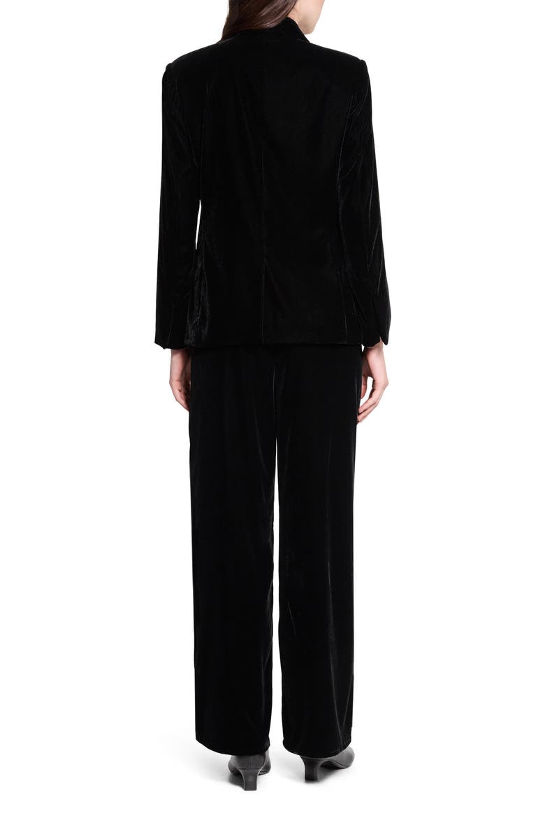 Shawl Collar Velvet Blazer, Alternate, color, BLACK - 001