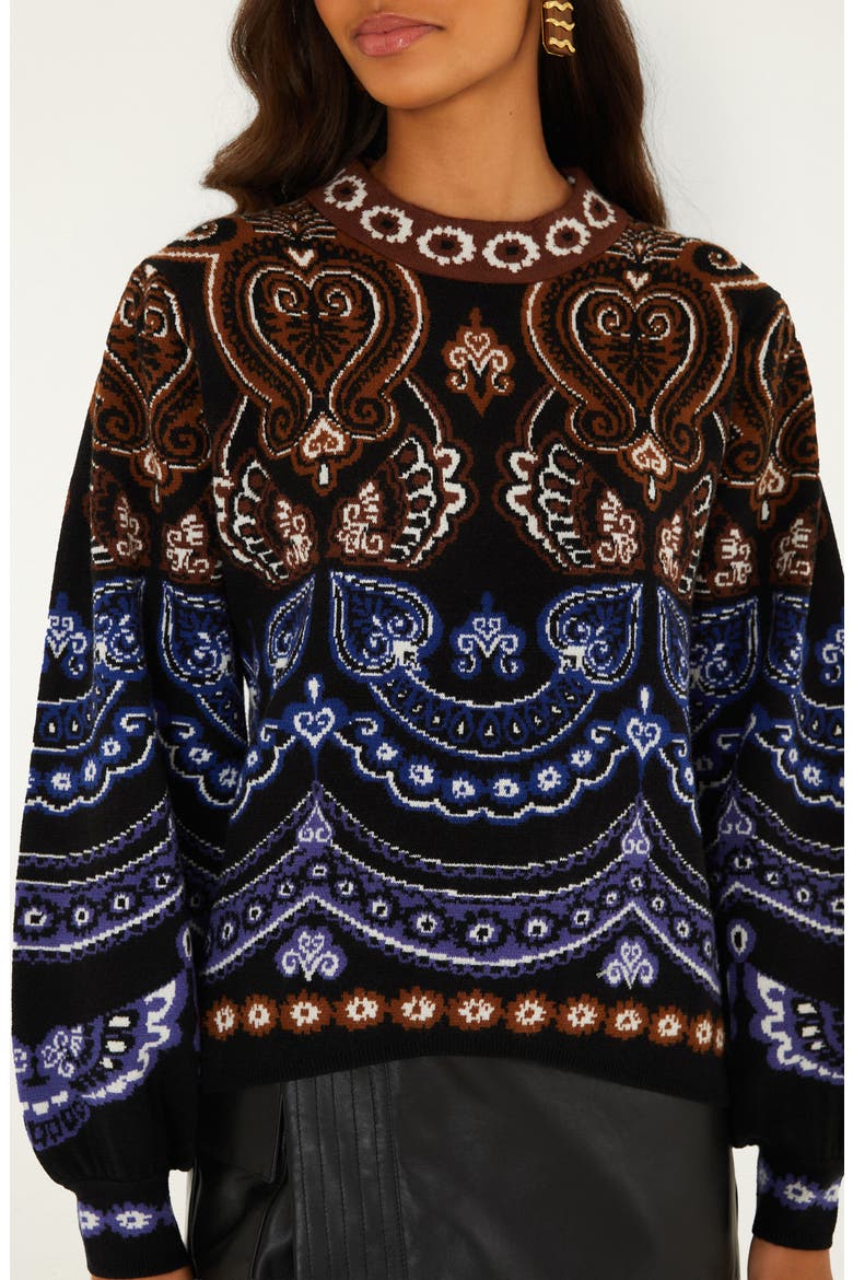 Nicole Knit Sweater, Main, color, BROWN
