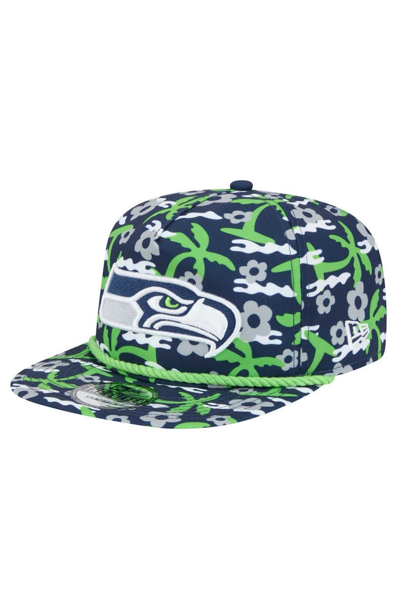 New Era Men's New Era Navy Seattle Seahawks Wakey Wakey Golfer Snapback Hat, Main, color, Navy