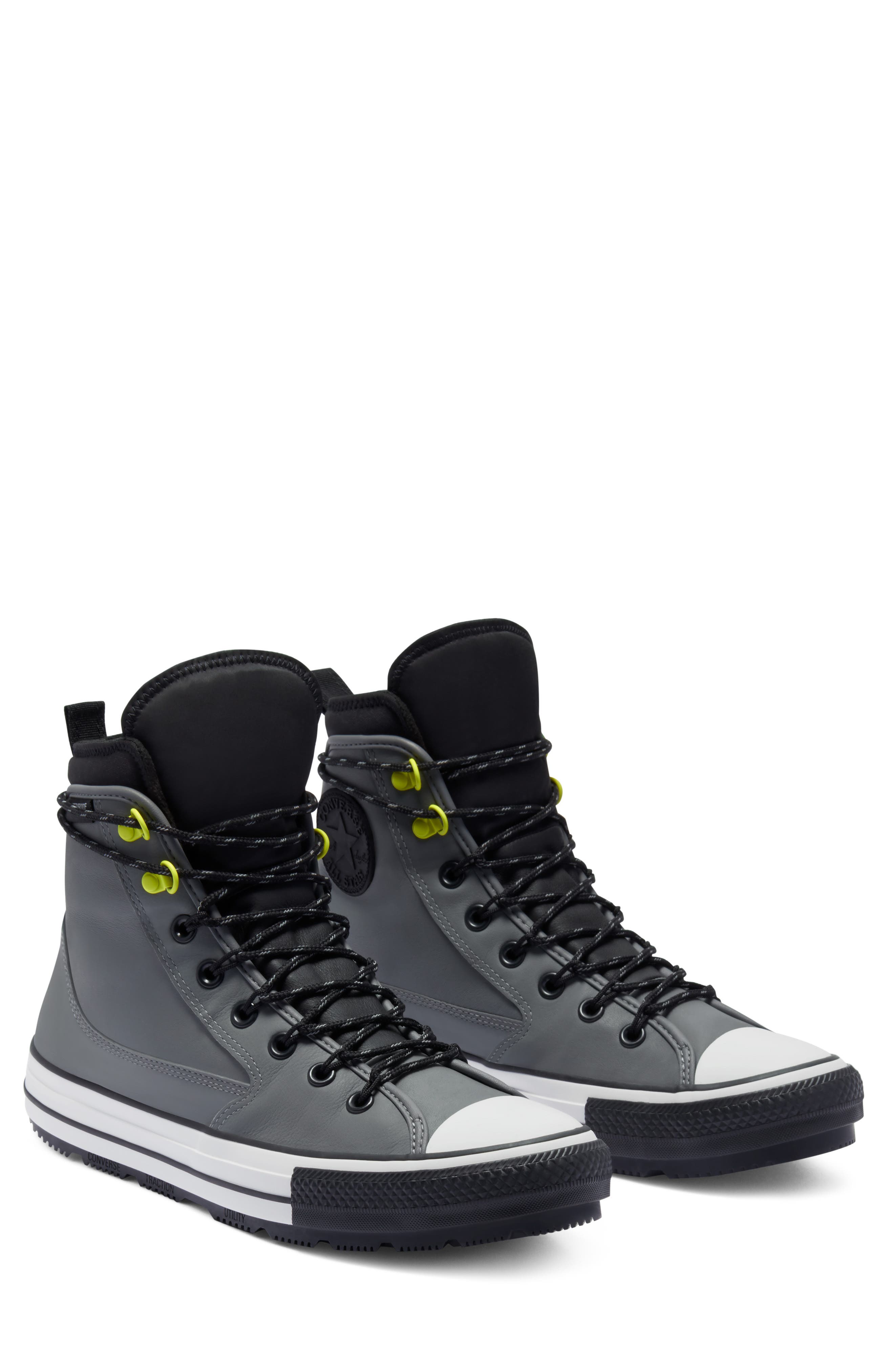 Utility All Terrain Chuck Taylor® All Star® Waterproof Sneaker Boot, Main, color, LIMESTONE GREY/ BLACK/ WHITE