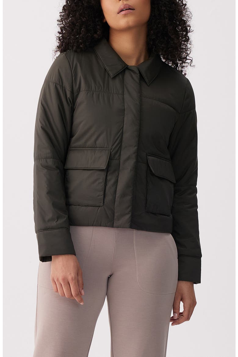 Dani Quilted Puffer Jacket, Main, color, OLIVE