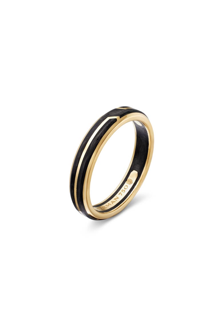 Forged Carbon Band Ring in 18K Yellow Gold, Alternate, color, 18K YELLOW GOLD