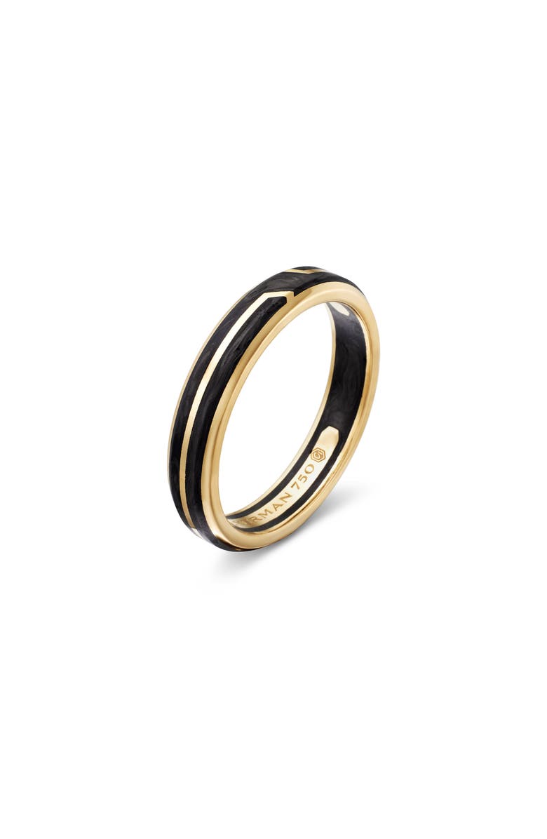 David Yurman Forged Carbon Band Ring in 18K Yellow Gold, Alternate, color, 18K Yellow Gold