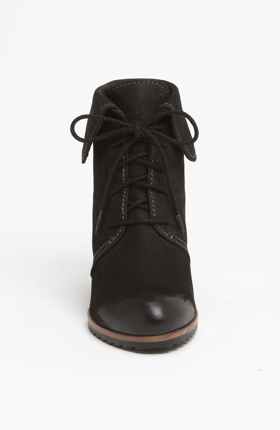 'Ashby' Collared Wedge Bootie, Alternate, color, BLACK