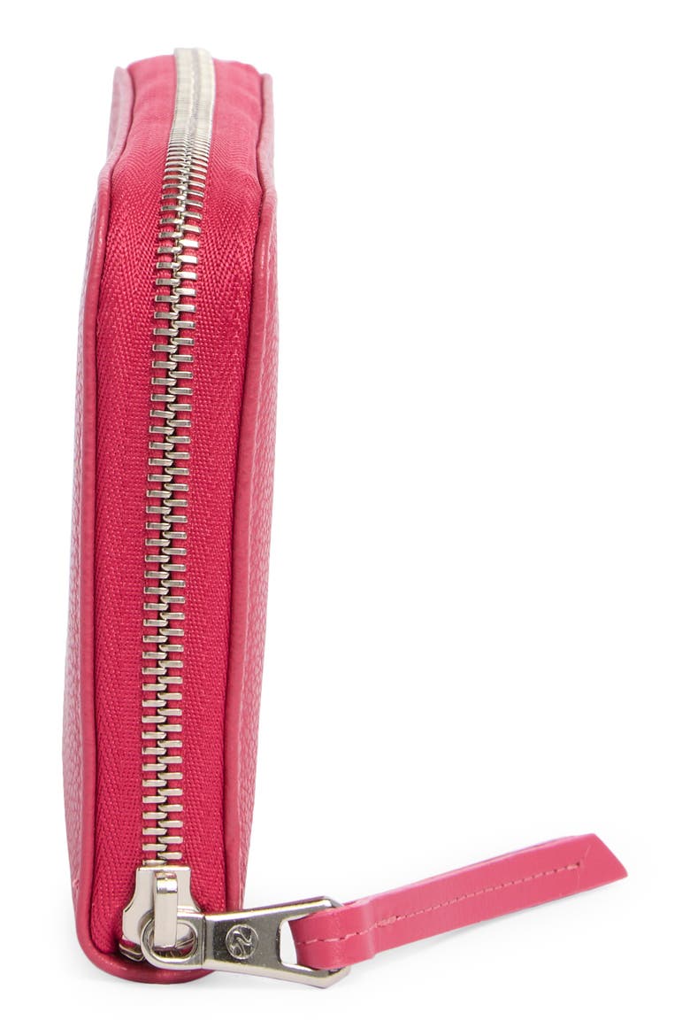 Zip Around Leather Wallet, Alternate, color, PINK