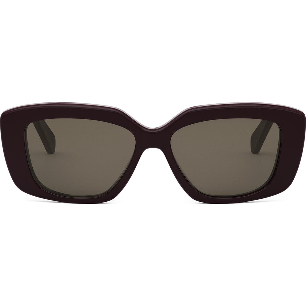 Celine Cl40216u Triomphe 69e Violet Sunglasses In Pattern