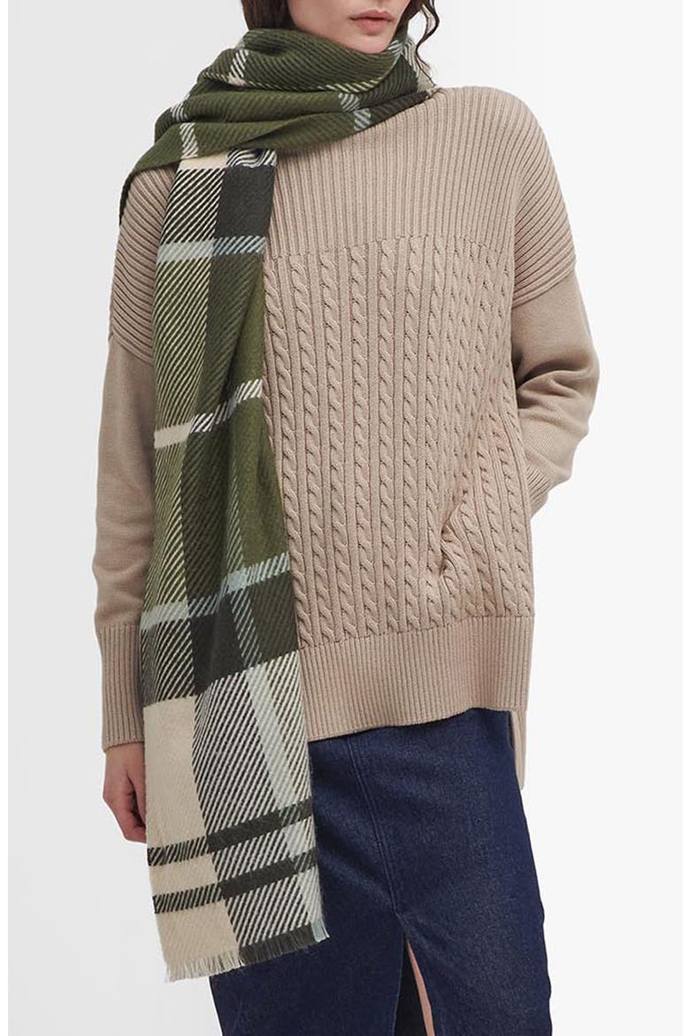 Blair Tartan Scarf, Main, color, ANCIENT LODEN