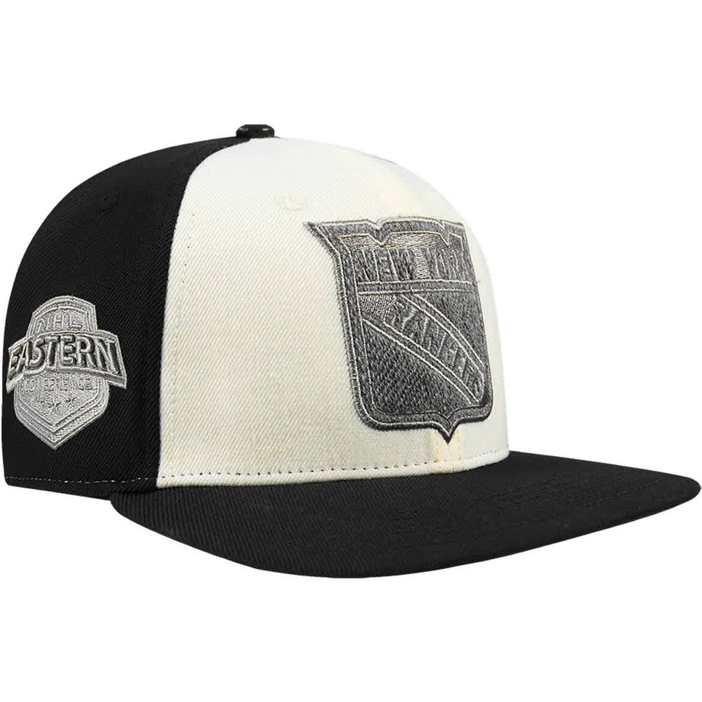 Pro Standard Cream New York Rangers French Terry Snapback Hat In Multi