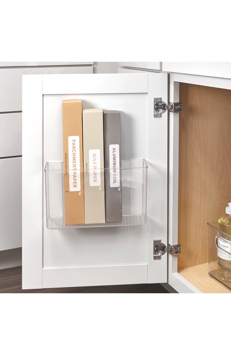 iDesign Adhesive Organizer Bin for Kitchen - Set of 2 - Clear, Alternate, color, Clear