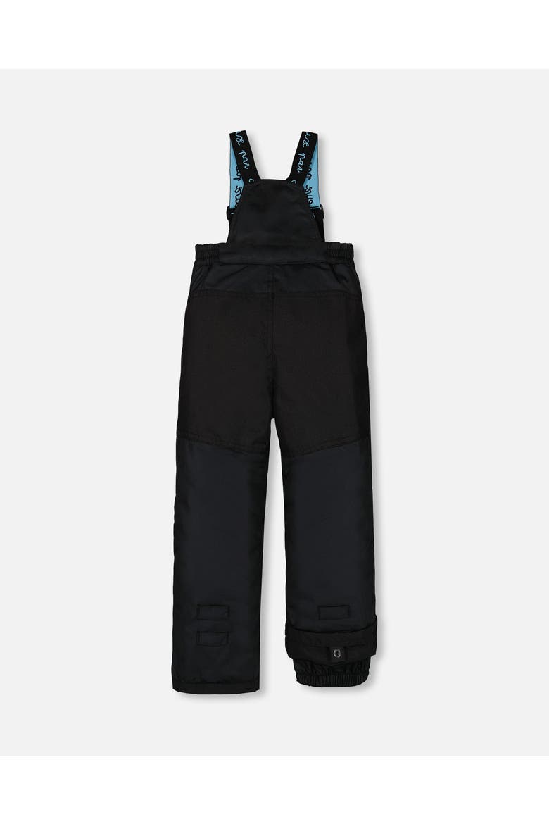 Girl's Two Piece Snowsuit Printed Roses With Solid Pant Black, Alternate, color, Anthracite