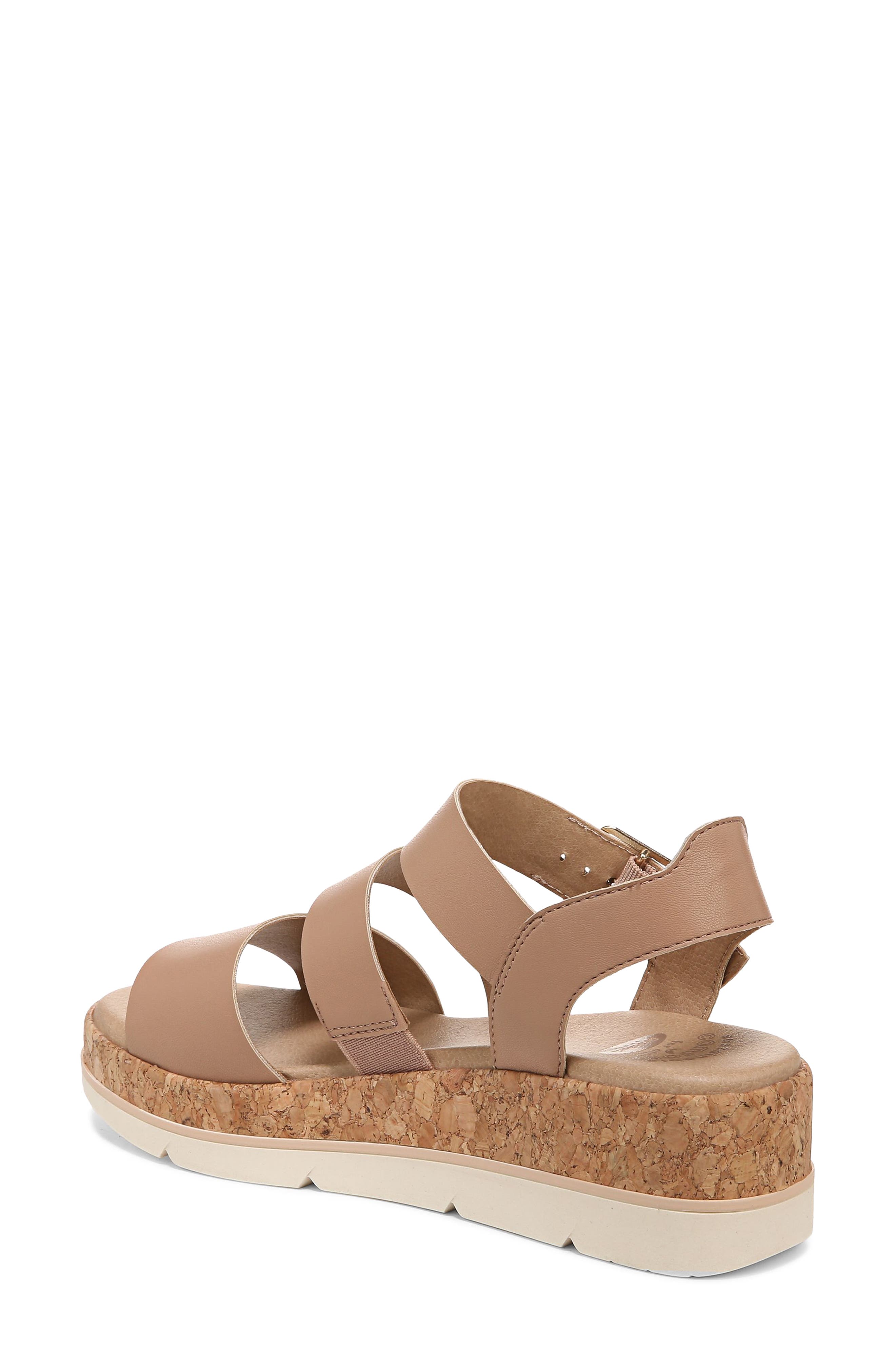 Once Twice Platform Sandal, Alternate, color, TAWNY BIRCH