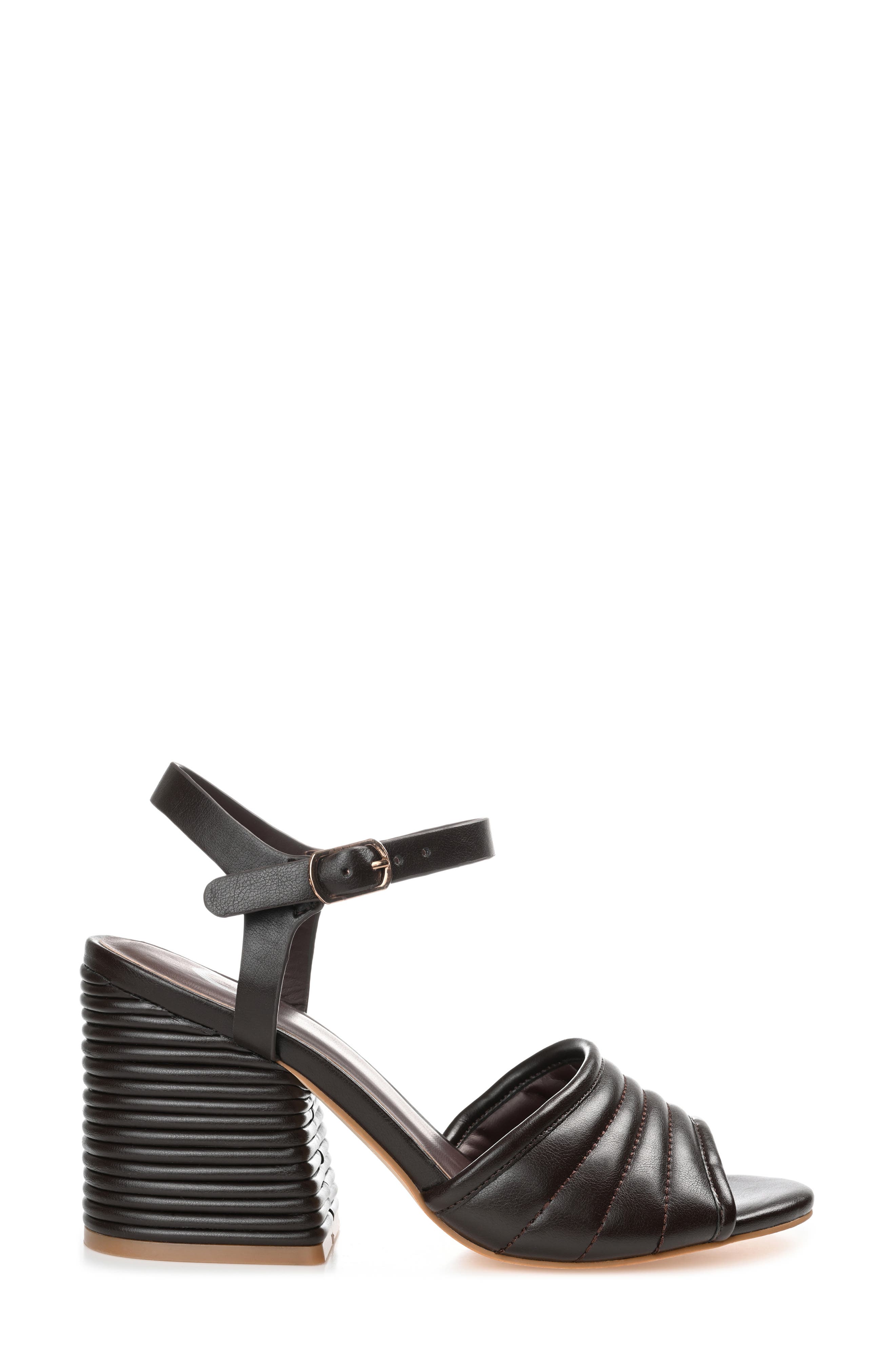 Charmaine Heeled Sandal, Alternate, color, BROWN