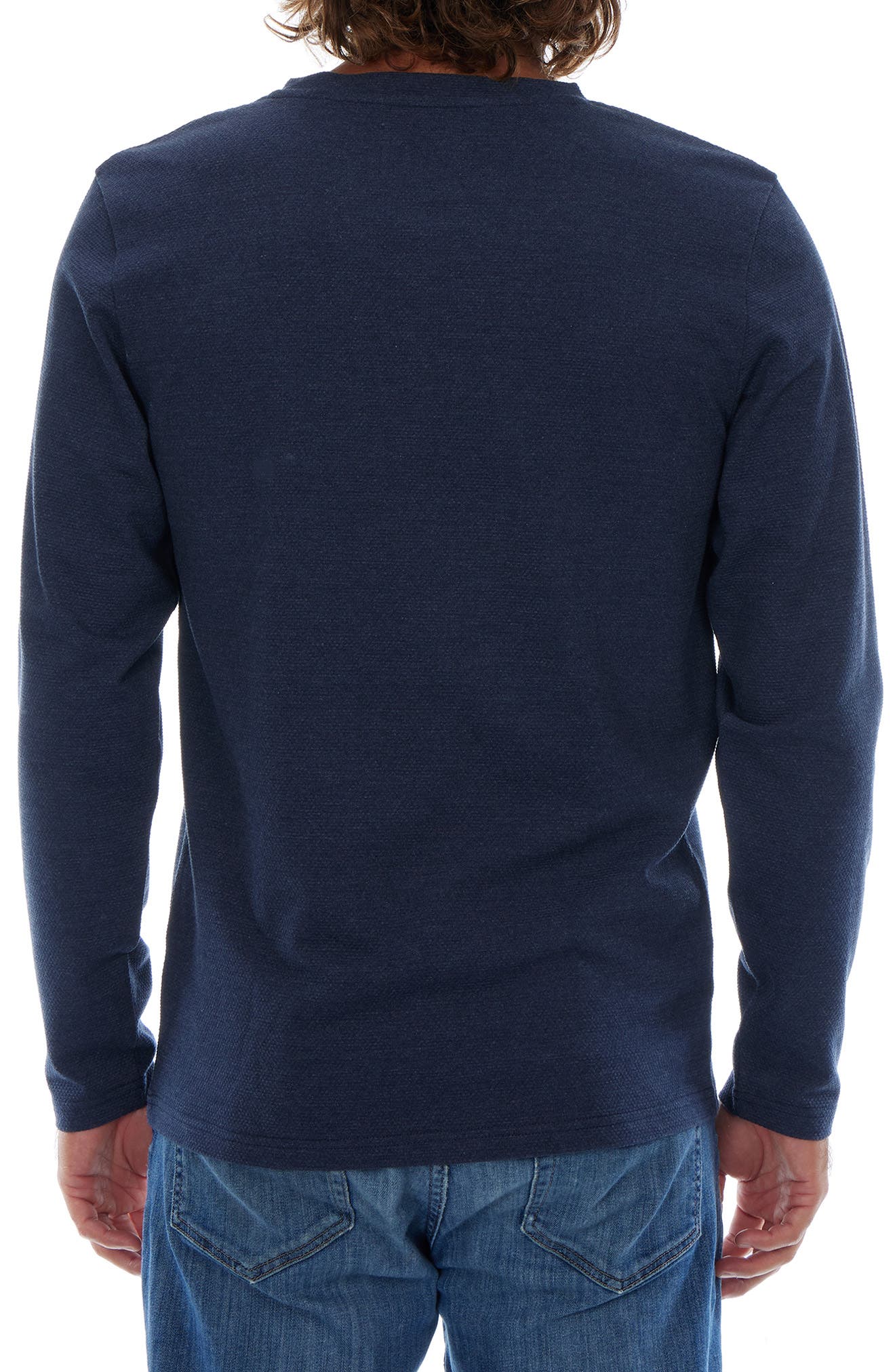 Textured Long Sleeve Crewneck T-Shirt - image 4