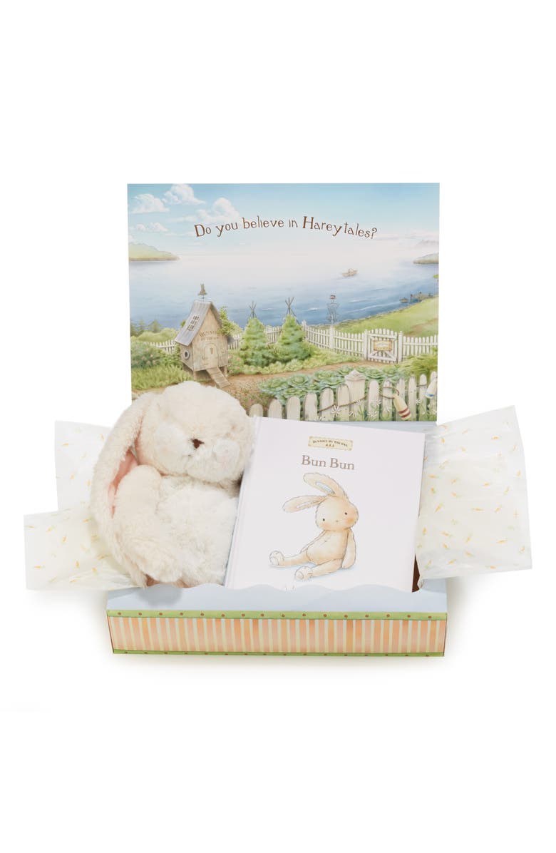Bunnies by the Bay A Lovey Story Stuffed Animal & Board Book Set, Alternate, color, Cream
