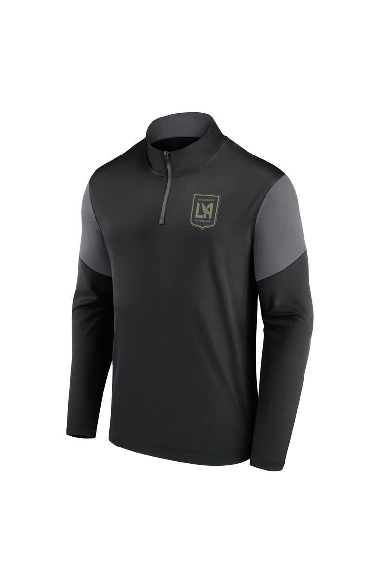 FANATICS Men's Fanatics Branded Black LAFC Logo Quarter-Zip Top, Alternate, color, Black