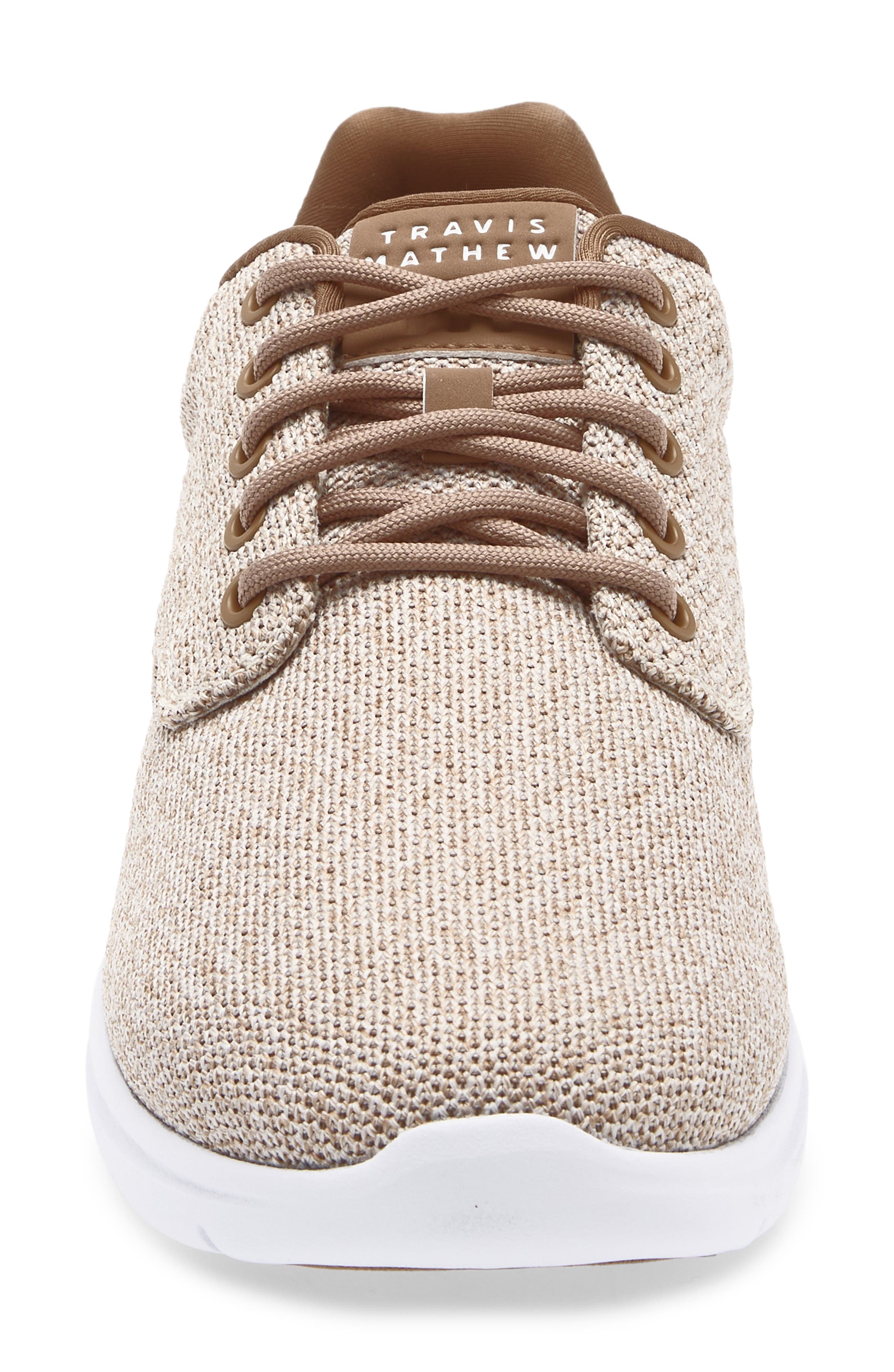 TravisMathew The Daily II Knit Sneaker, Alternate, color, Heather Natural