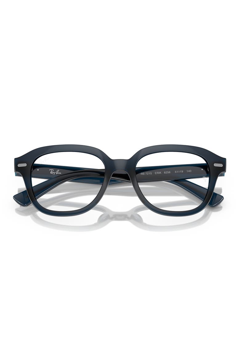 49mm Erik Square Optical Glasses, Alternate, color, DARK BLUE