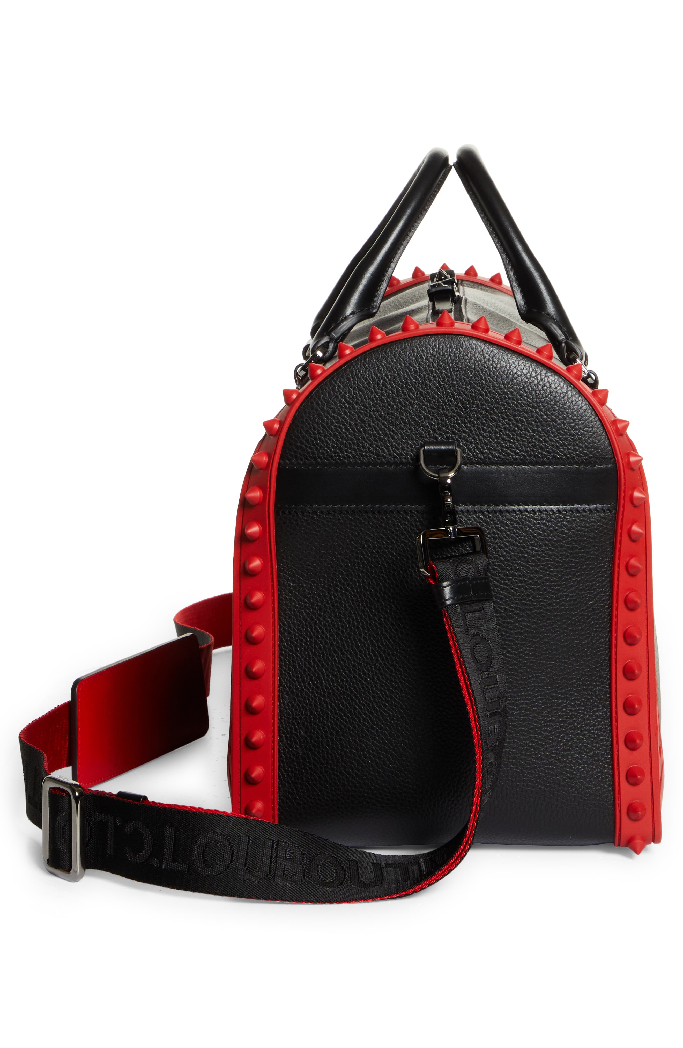 Christian Louboutin Medium Sneakender Leather Duffle Bag, Alternate, color, 