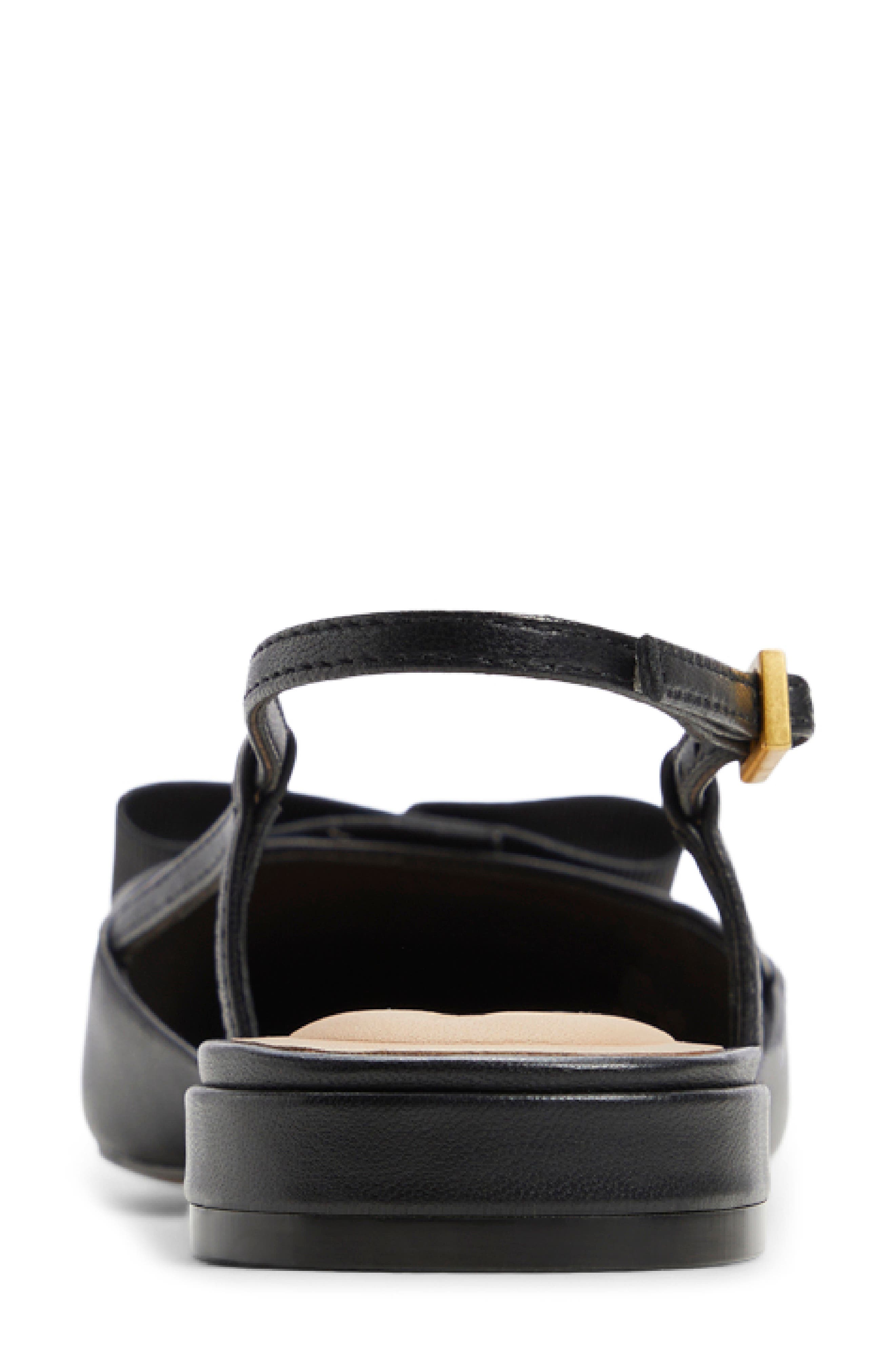 Ted Baker London Emma Pointed Toe Slingback Flat, Alternate, color, Black Multi