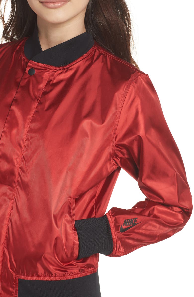 Nike Lab Collection Women's Satin Bomber Jacket, Alternate, color,