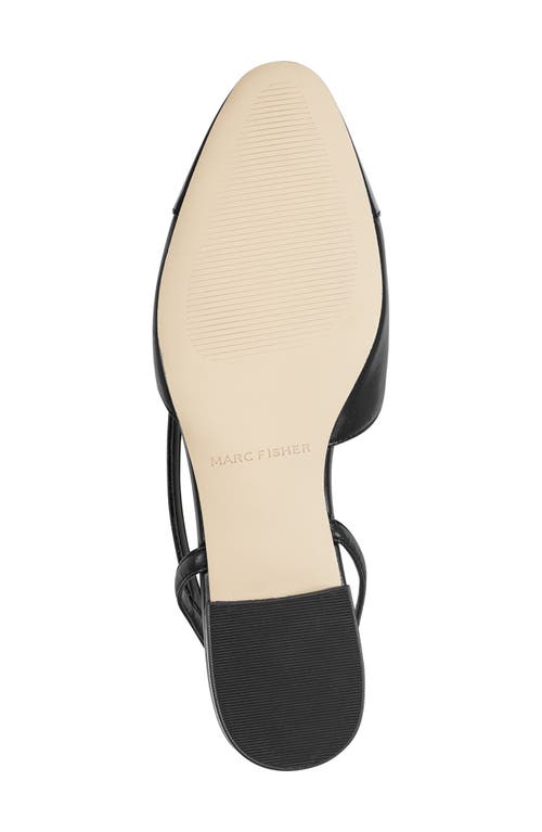 Marc Fisher Dela Slingback Flat In Black