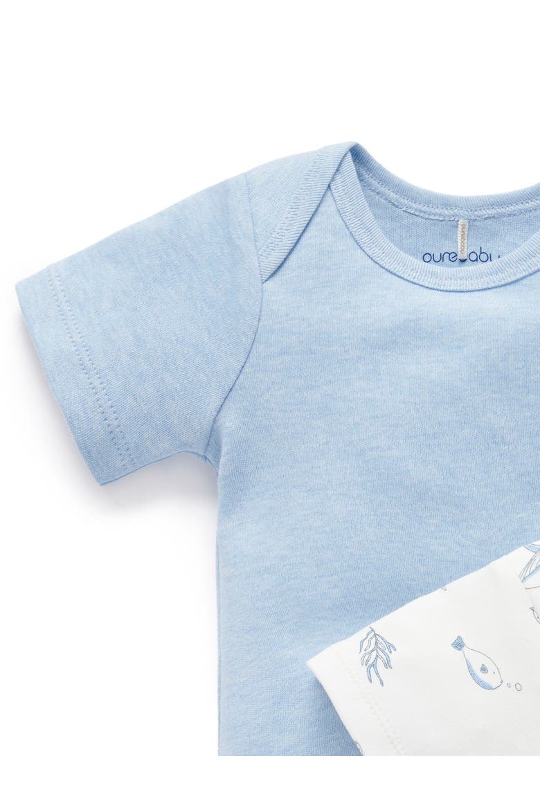 2 Pack Short Sleeve Bodysuit, Alternate, color, Nautical Pale Blue Melange Pk