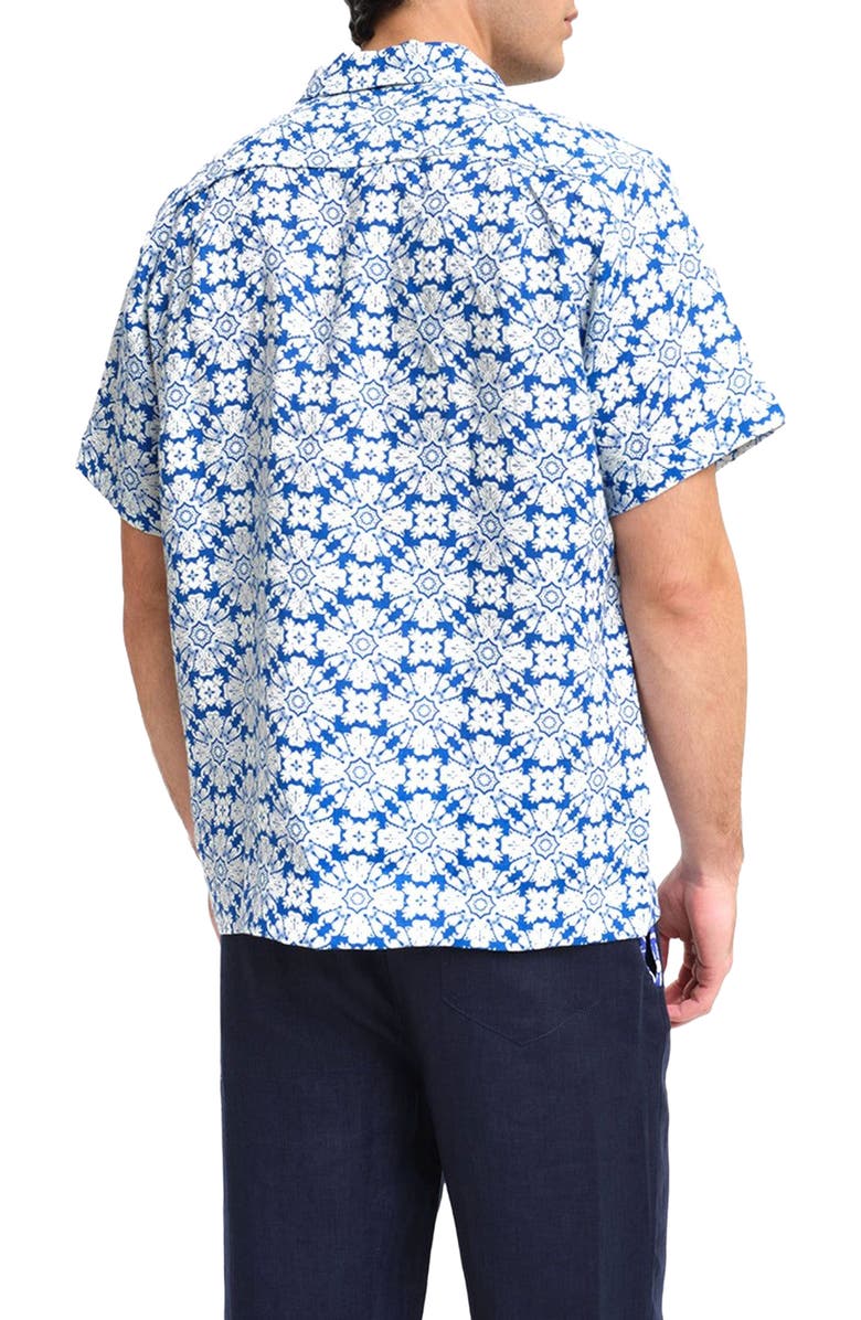 Peninsula Swimwear Casuzze Linen Bowling Shirt, Alternate, color, Multicolor