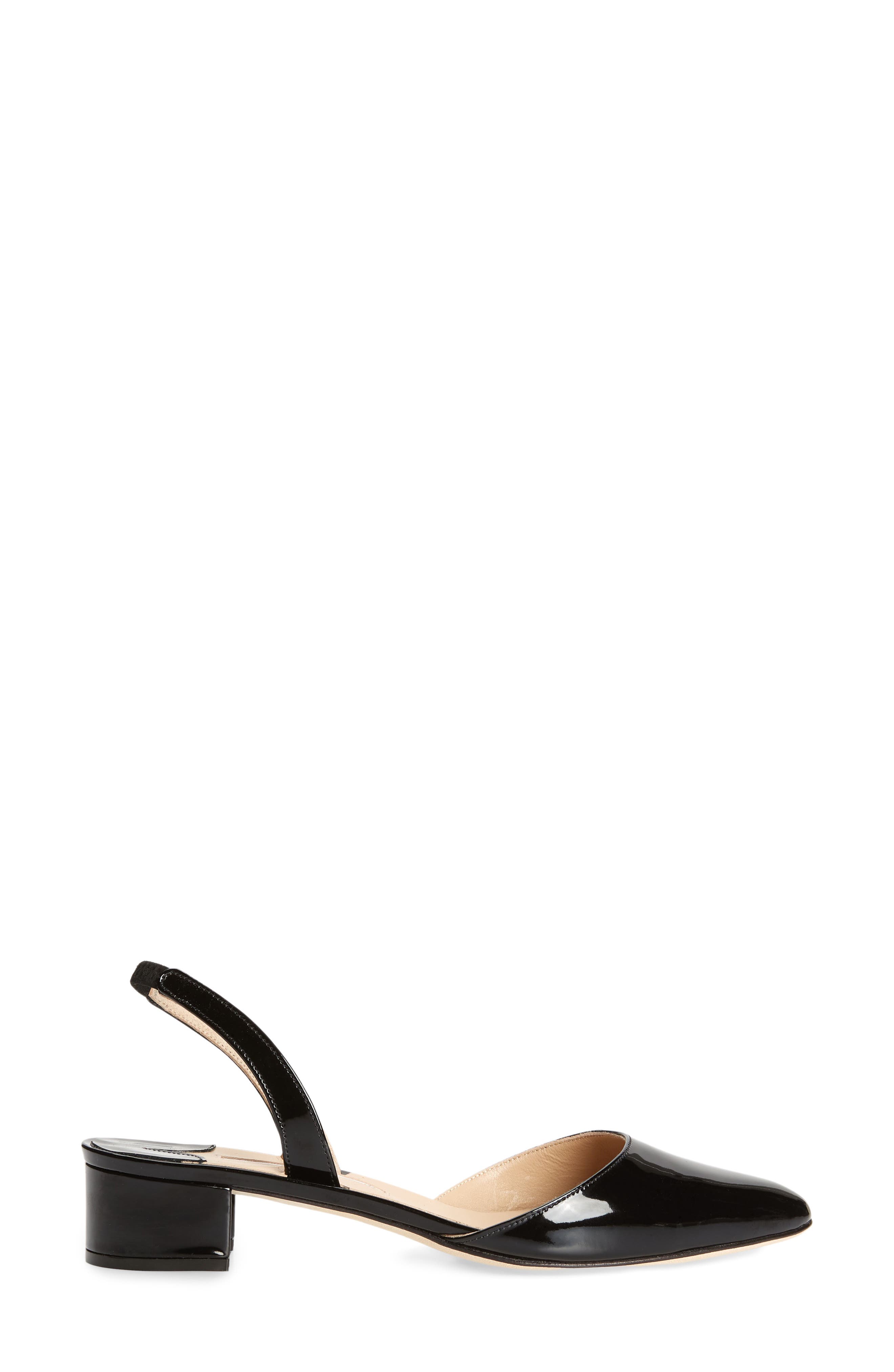 Manolo Blahnik Aspro Block Heel Slingback Pump, Alternate, color, Black