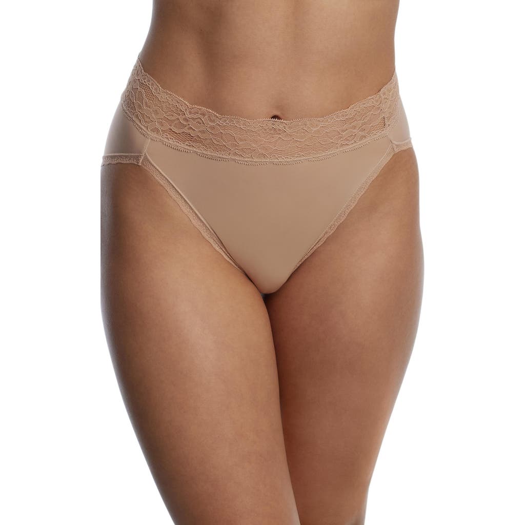 Skarlett Blue Goddess Lace Trim French Cut Brief 2-pack In Brown