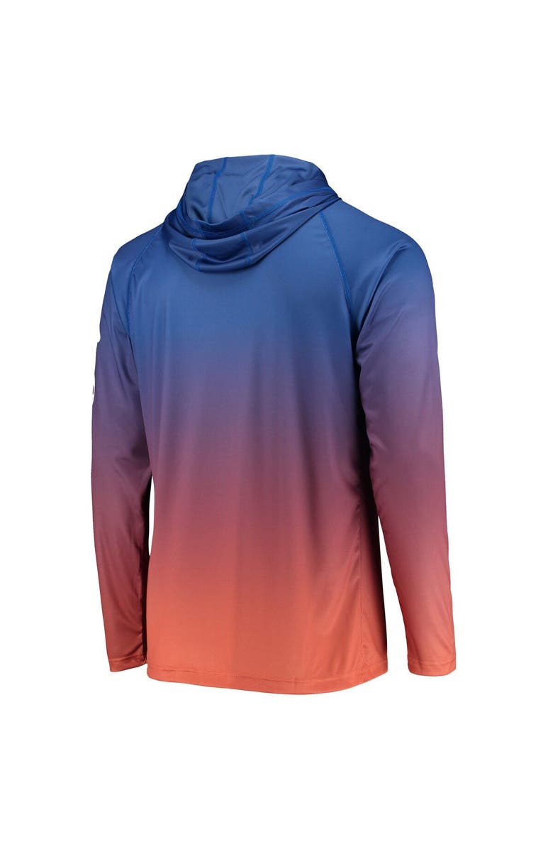 Columbia Men's Columbia PFG Royal Florida Gators Terminal Tackle Omni-Shade UPF 50 Long Sleeve Hooded Top, Alternate, color,