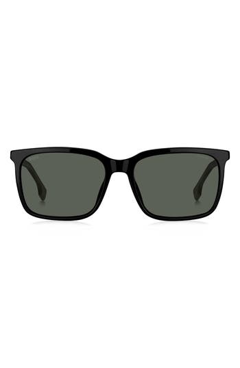 Hugo Boss 57mm Rectangular Sunglasses