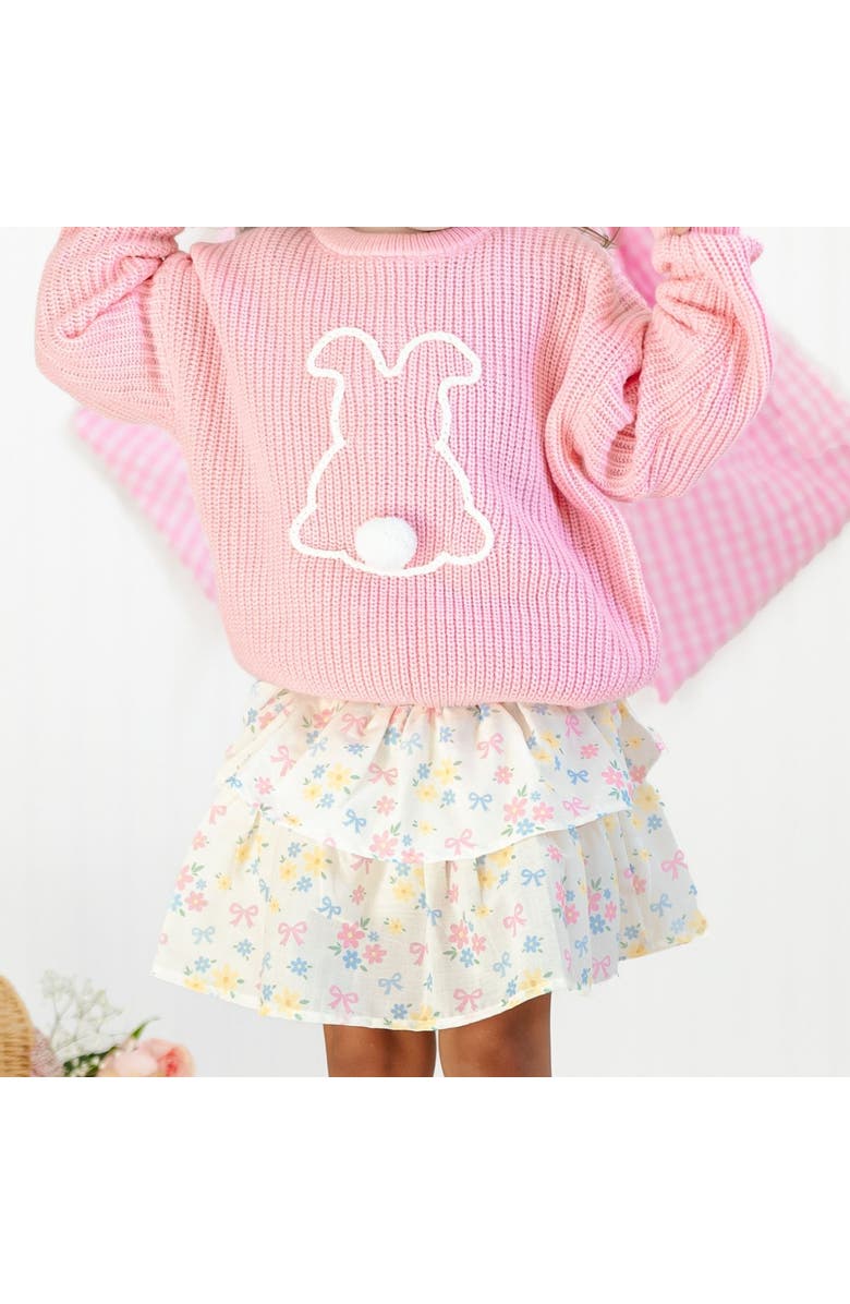 Sweet Wink Easter Bunny Knit Sweater, Alternate, color, Pink