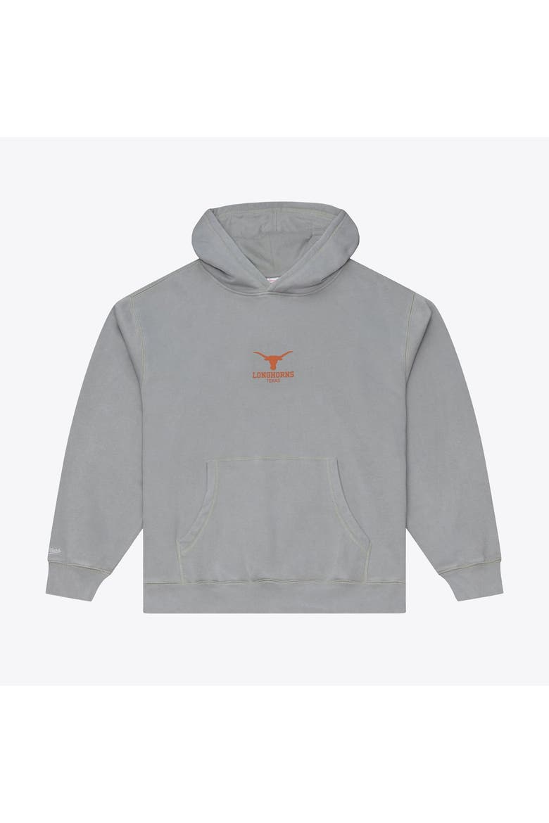 Men's Mitchell & Ness Gray Texas Longhorns Core Icon Fleece Hoodie, Main, color, Gray