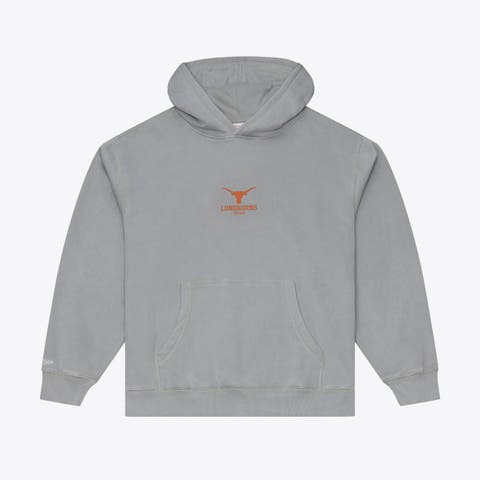 Men's Mitchell & Ness Gray Texas Longhorns Core Icon Fleece Hoodie