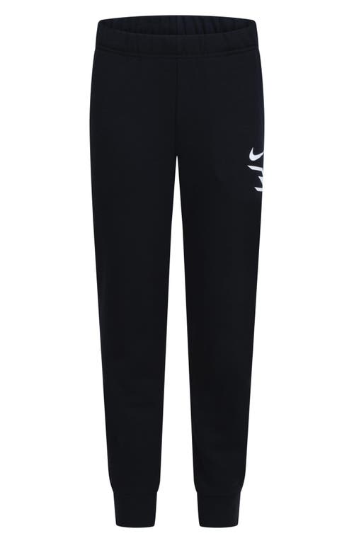 3 Brand Kids' Fleece Cargo Joggers In Black