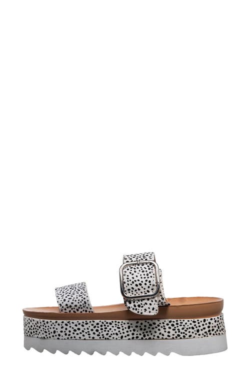 Antelope Afra Faux Fur Platform Slide Sandal In White