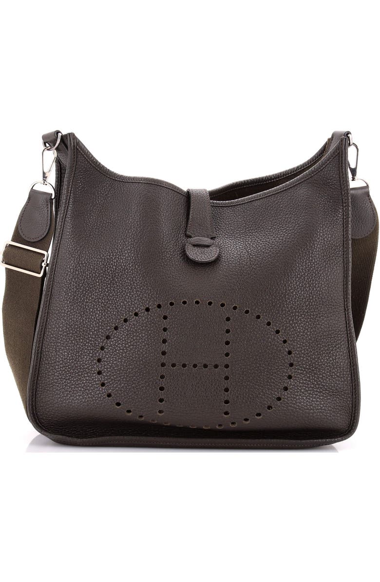 Pre-Owned Hermes Evelyne Bag Gen III Clemence GM, Main, color, Ebene