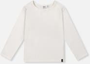 Deux par Deux Brushed Rib Crew Neck Long Sleeve Top