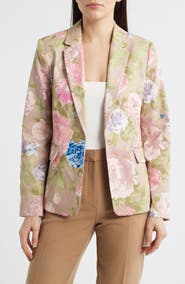 Tahari ASL Floral Sateen Blazer