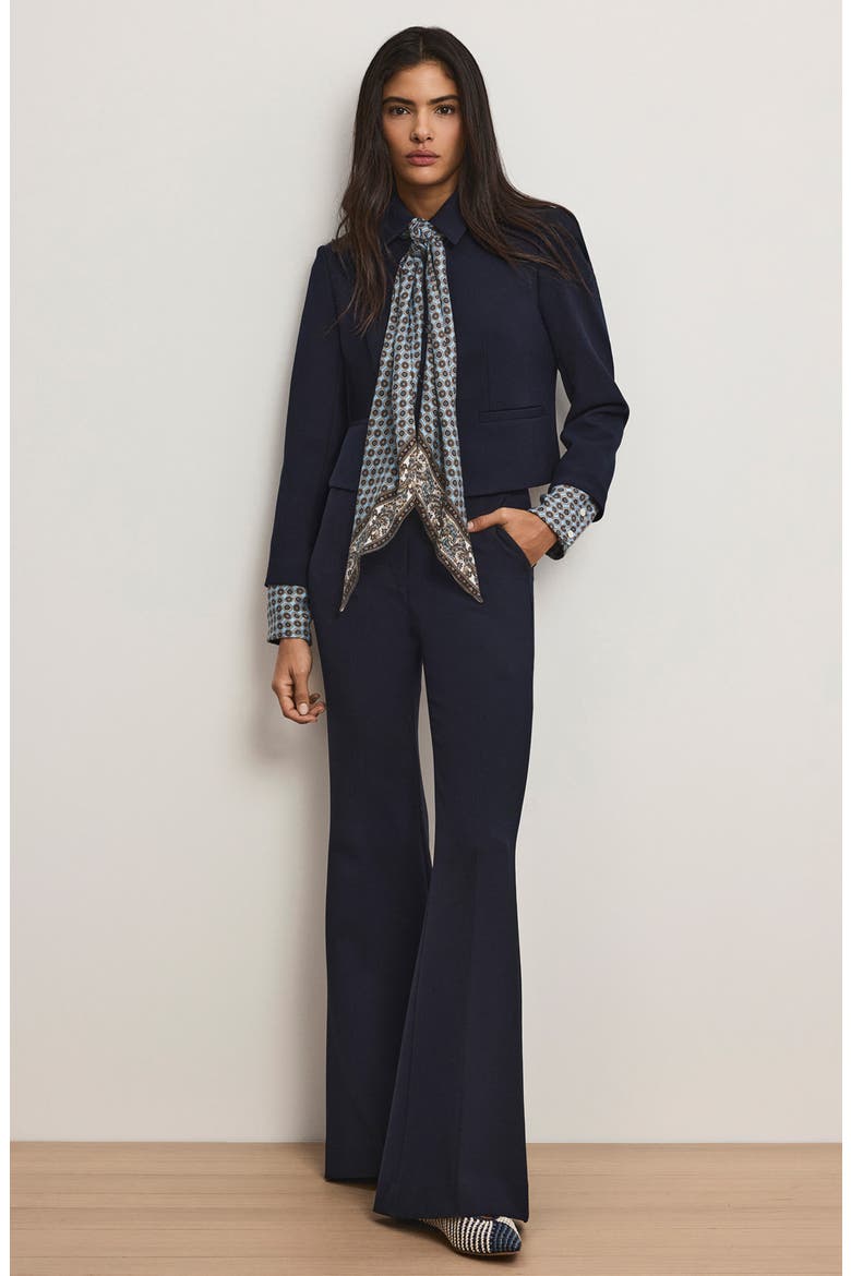 Ismena Jacket with Removable Scarf & Sleeve Cuffs, Alternate, color, NAVY