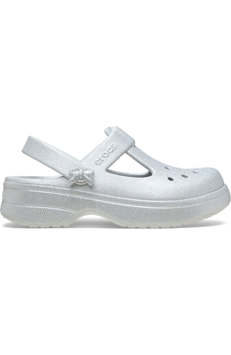 CROCS Kids' Classic Glitter Mary Jane Clog, Alternate, color, Atmosphere