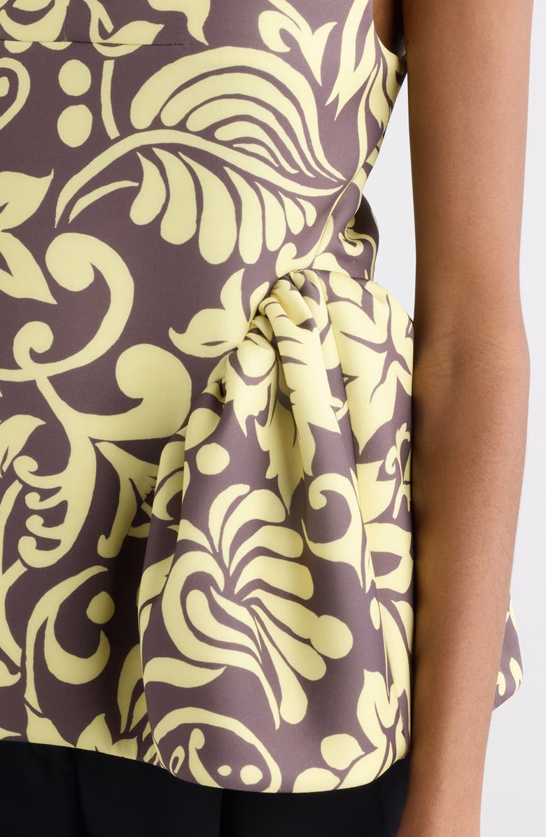 Dries Van Noten Caylo Historical Floral Scuba Knit Top, Alternate, color, Taupe