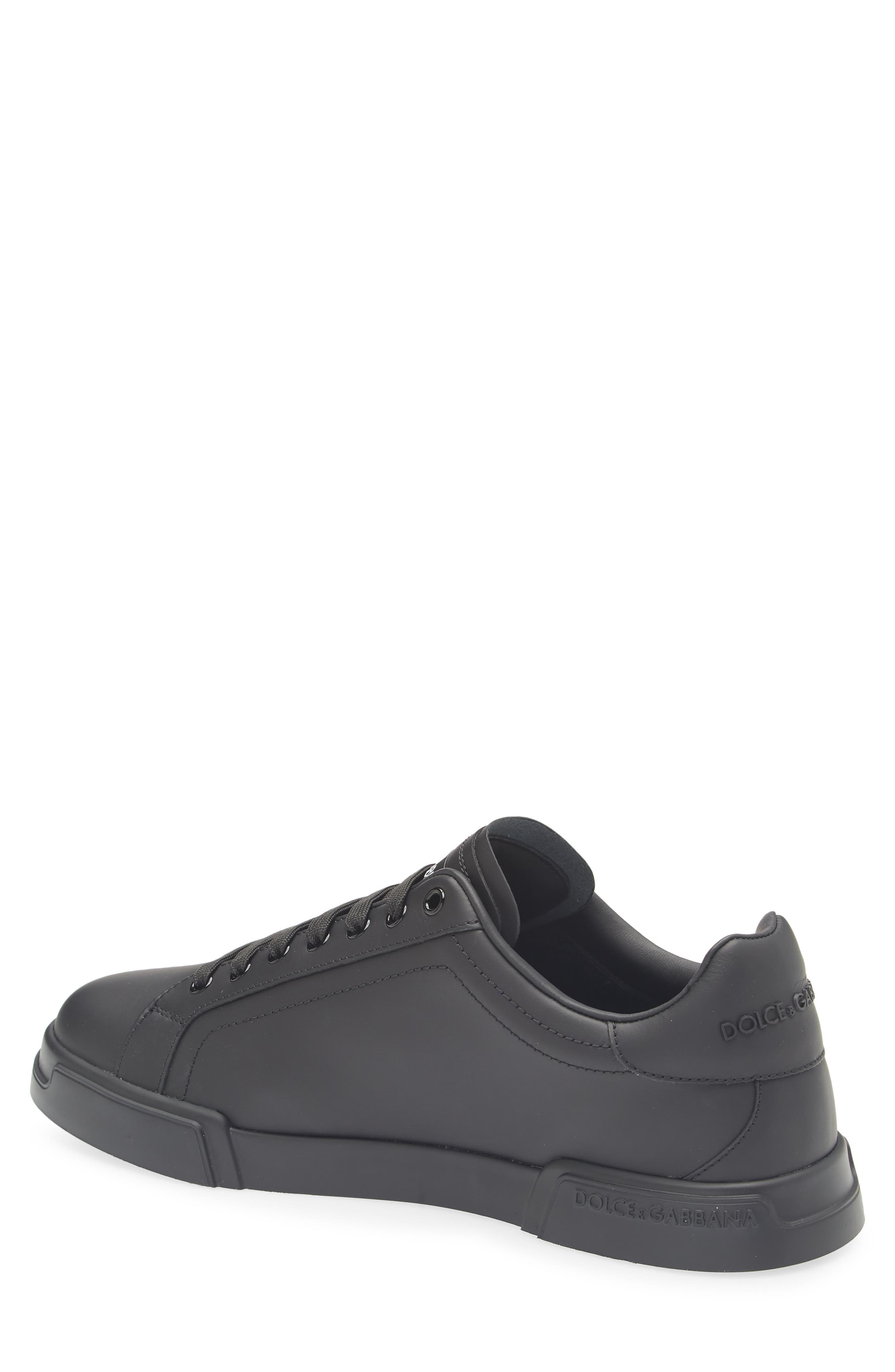 Dolce&Gabbana Nappato Sneaker, Alternate, color, 80999 Nero